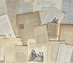 Vintage Ephemera Lot of 100 Pieces Junk Journal Book Pages Stamps Letters more