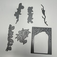 Memory Box Dies LOT of 6 Leaf Frame Branch Oak Autumn Border Forest Archway