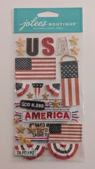 Jolee’s God Bless America USA Flags Patriotic July 4th Scrapbooking Stickers