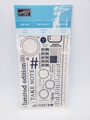 Stampin Up Rubs Ons Lot of 10: Take Note, Old Saint Nick, Love Birds, Anchored