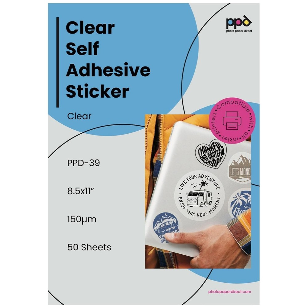 Printable Vinyl Sticker Paper Pack – 8.5 x 11