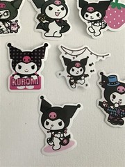 Lot Of 10 KUROMI Cute Vinyl Decal Stickers Laptop Water Bottle Scrapbook Diary 3