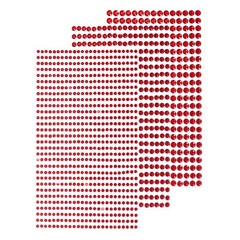 1532Pcs 3 Sheets Rhinestone Stickers 3/4/5 mm Self Adhesive Red