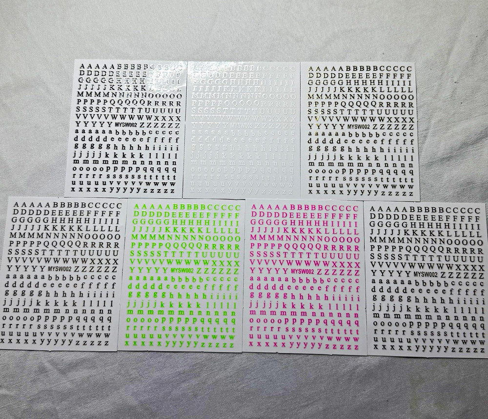 Multicolor Alphabet Stickers, Letters Theme for Nail Art