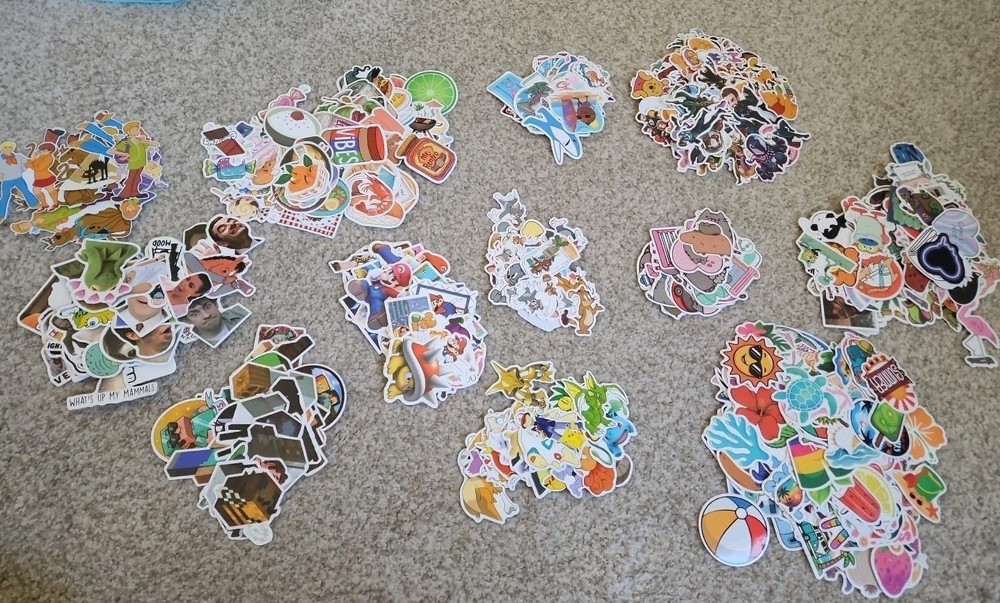 175 Piece Mixed Lot SPECIAL Themed And Designed Hydro Stickers *Read Description