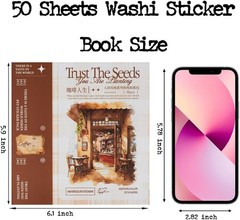 558pcs Coffee Journal Stickers, Ephemera for Junk Journaling Supplies, 50 Sheets