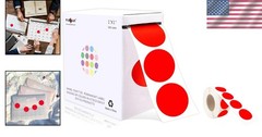 Color-Coding Dot Stickers – Bright Red, 1000 Pack