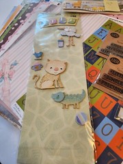 Lot of 55 Loose Sheets Scrapbook Paper 12 Pks of Embellishments Boys Girls New