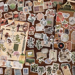 Maxleaf Vintage Washi Sticker Set, 400PCS Floral Retro Nostalgic Multicolor
