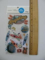 Recollections KAYAKING Dimensional Stickers 15 Pieces NIP