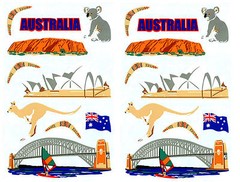 Mrs. Grossman’s AUSTRALIA Scrapbook Stickers! Koala Kangaroo Boomerang 2 Sheets