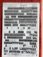 Three (3) Letraset INSTANT LETTERING Transfer Letters 48pt Herkules HAAS NICE 1