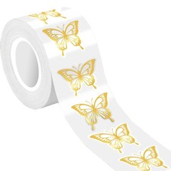 Golden Butterfly Sticker For Glass Plastic Metal Surfaces Students Teachers Use