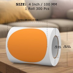 300 PCS Circle Stickers 4 Inch Orange Vinyl Floor Dots Sticker Removable Self…
