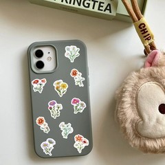 500PCS Daisy wildflowers Roll Stickers Colorful Cartoon Painted Flowers Scrapboo