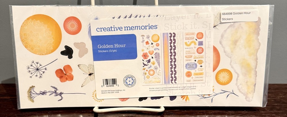 Creative Memories 2026 Secret Box #1 Golden Hour Stickers. NiP