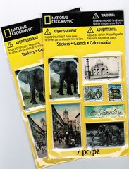 Elephant travel Adventure 2 PACKS National Geographic Dimensional PUFFY Stickers