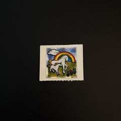 Vintage 1980s Regular Size Prism Unicorn Stickers – lot of 5