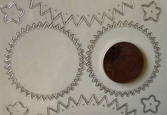 SILVER ZIGZAG CIRCLE Outline Stickers(4”x9”)Starform•Shape •Memories•Card Making