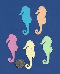 Seahorse Die Cuts, 2-3/4 x 2-1/2 – 10 pcs – ANY COLOR – Beach Die Cuts