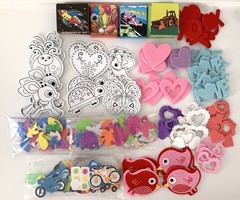 Kids Scrapbooking Foam & Felt Stickers Gift Tags Mixed Lot