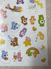 Care Bears Sticker Single Sheet New Decorate Cards School Supplies Rainbow New
