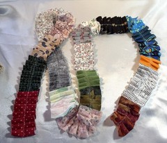 Fabric Ruffles Snippet Roll, Clusters, 60 Inch Length, Junk Journals, Ephemera