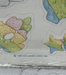 Vintage Hallmark Stickers Pastel Rainbows Hearts Cat Cactus Star 4 Sheets 1989