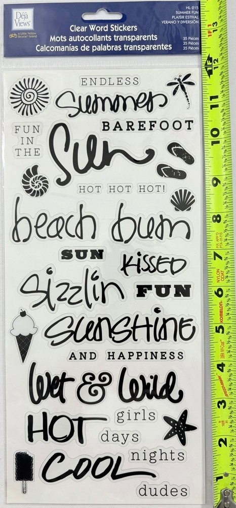 DEJA VIEWS SCRAPBOOKING STICKERS /SUMMERTIME SAYINGS