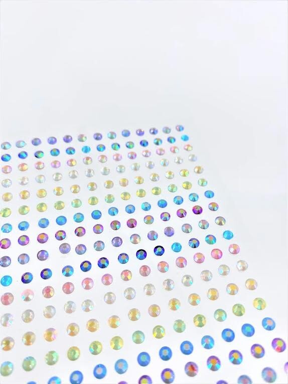 CraftbuddyUS 320 x 3mm AB MIXED Self Adhesive Rhinestone Gems, DIY Craft