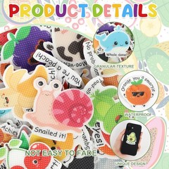 50 Pcs Anxiety Sensory Stickers Motivational Textured Calm Strips Cute Animal…