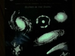 Vintage 1990’s Glow In The Dark Universe Galaxy Comet Stickers New 9.5” X 6”