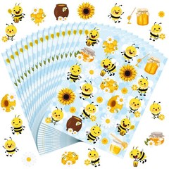 500 Pieces Bee Theme Stickers for Kids Honey Stickers Cute Waterproof Summer …