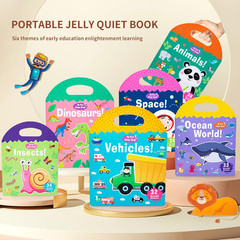 Jelly Reusable Sticker Books for Toddlers 1-3 2-4 Years, Portable Travel Toys St