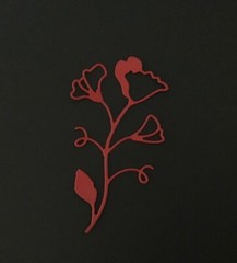 Poppy Flowers die cut embellishments 6 pcs 3-3/4″ x 2″ Scrapbook Cards Crafts