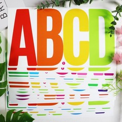 21 Sheets 6 Inch Letter Stickers, Self Adhesive Vinyl Capital Alphabet Multi