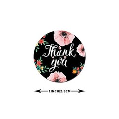 2000x 4 Rolls 1″ Floral Thank You Stickers Round Labels for Small Business Gift
