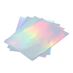 22 Sheets A4 Printable Holographic Sticker Paper Efficient Inkjet For DIY
