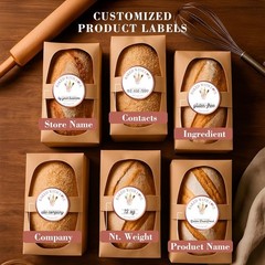 Mobiusea Creation Rosegold Baked with Love Stickers | 2 Inch 300pcs Packaging La