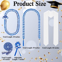 18 Pcs Graduation Leis and Stole and Honor Cords 2026 Braided Necklace Adjust…