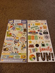 Crafts 13″ Chipboard Stickers Lot 6 Family Theme Retro Vintage Game Night