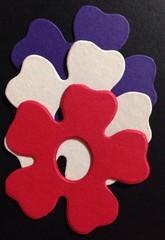 FLOWER Die-Cuts(6pc) Approx.2″Dia.•Garden•Blooms •Summer•Spring•Nature