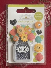YOU CHOOSE – FLOWERS IN JARS VASES BOUQUET SHAKER-POPS 3D STICKERS – DOODLEBUG