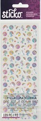 NEW! Sticko Tiny UNICORNS AND RAINBOWS 139 pieces! 00072 Fast FREE Shipping!