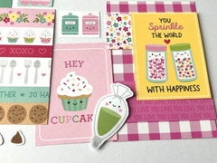 #K130 -DOODLEBUG BAKE ME HAPPY MADE WITH LOVE DOODLEBUG SCRAPBOOK CARD KIT 15pcs