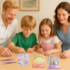 3D Sticker Book Scene, 20 Sets DIY Miniature World Craft Kit