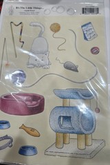 It’s the little things stickers NEW KITTEN toys bed scratching post yarn mouse..