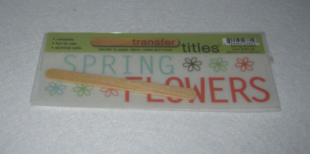 Transfer Titles – Spring Flowers – New