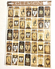 Vintage Scrapbook Alphabet LOT – 9 Sets of Paper Punchout & Tag Letters/Numbers