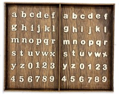 740 Pieces Half Inch Mini Blank Wood Lowercase, Lowercase (H)0.3-0.5 in